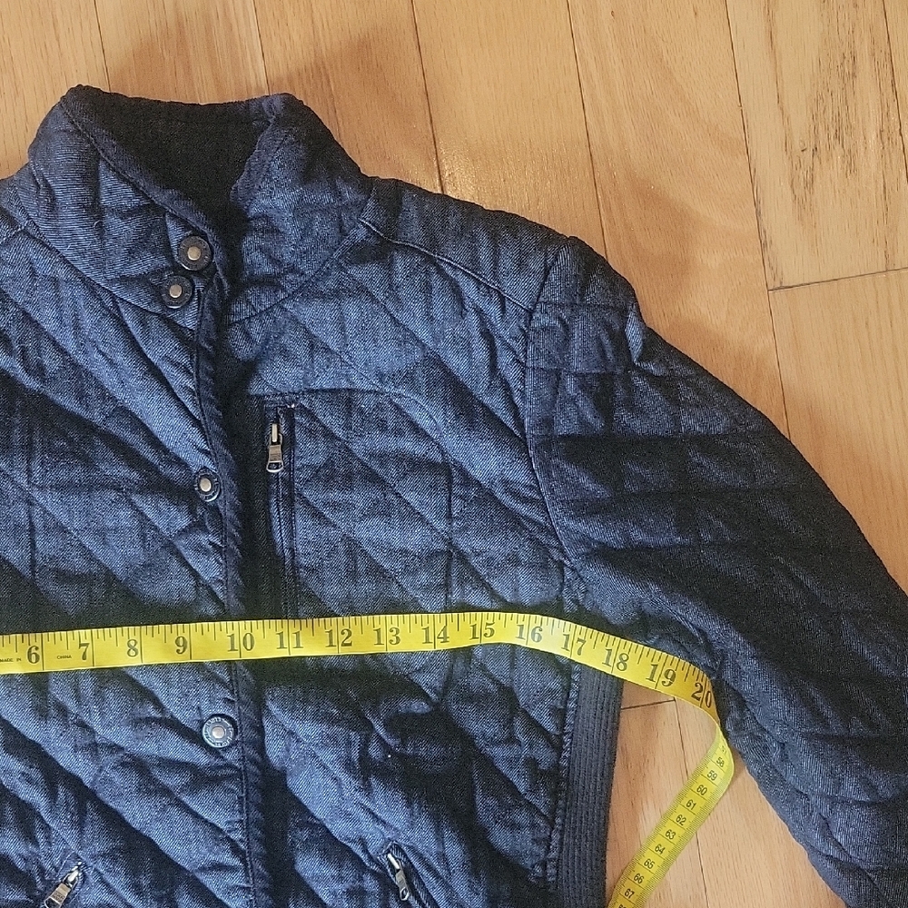 Ralph Lauren Vintage Black Denim Quilted Chore Jacket - Picture 13 of 14